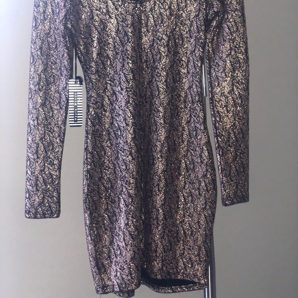 Haute Monde Gold Sequin Mini Dress - Picture 4 of 5